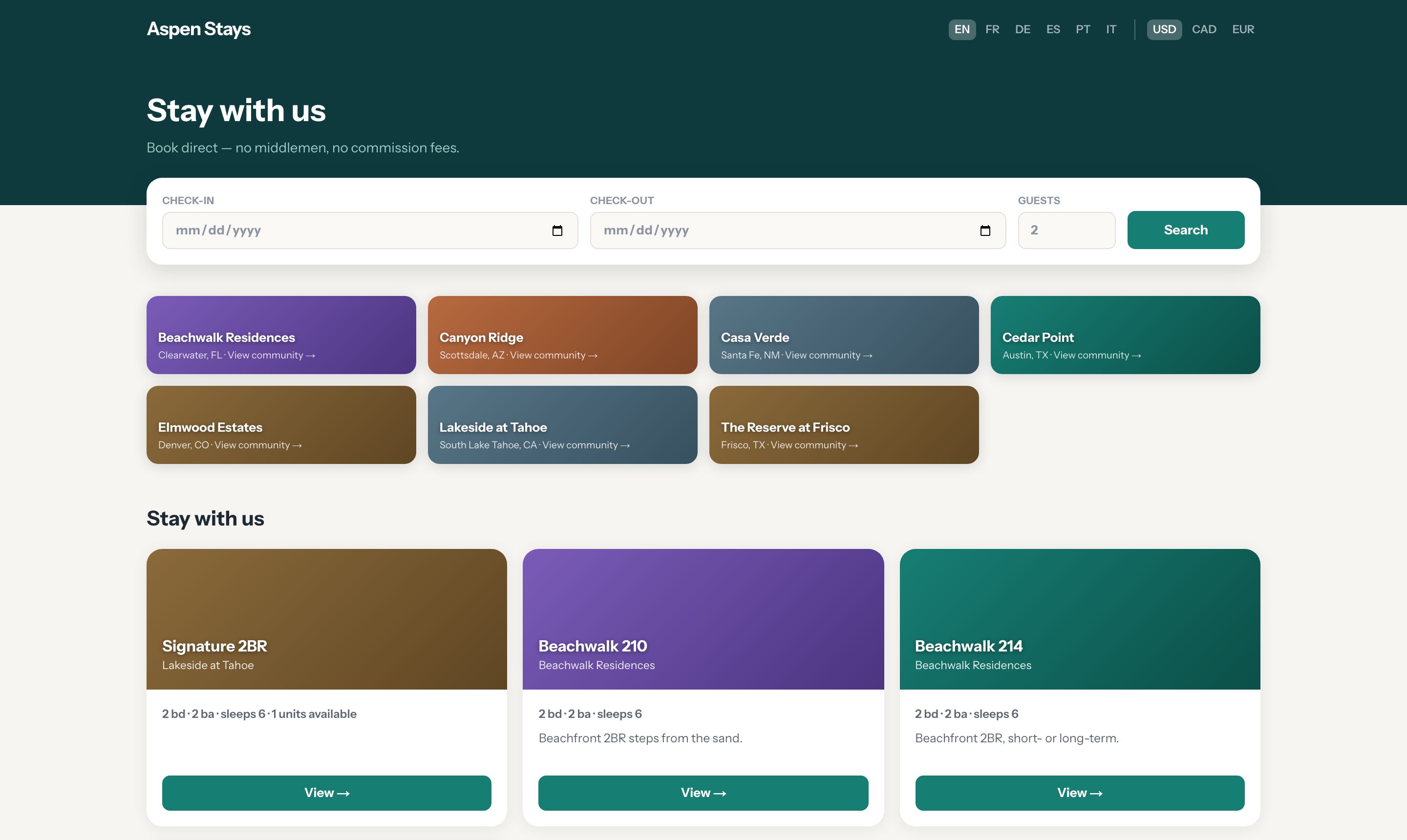 Your own booking site